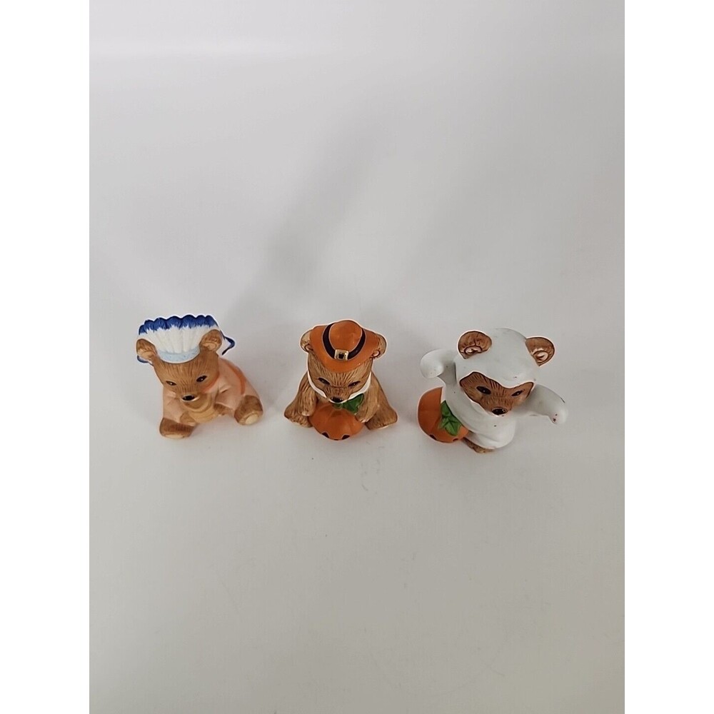 Vintage Homco Teddy Bear Fall Holiday Halloween Thanksgiving 5311 & 5312 - Picture 2 of 16
